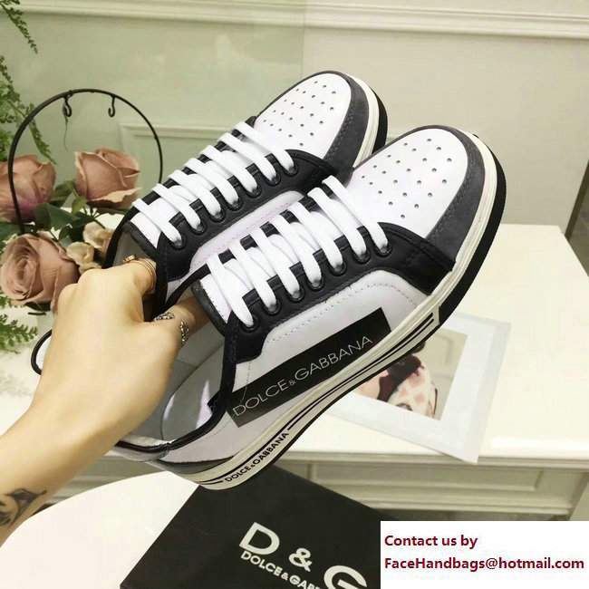 Dolce  &  Gabbana Leather Sneakers Logo White 2017